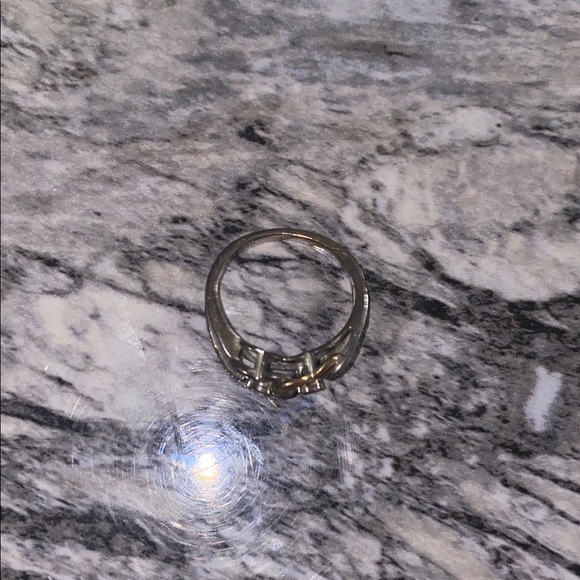 10k Plated 925 Elegant Two-Tone Knot Ring - Picture 3 of 4